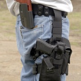 red black gun